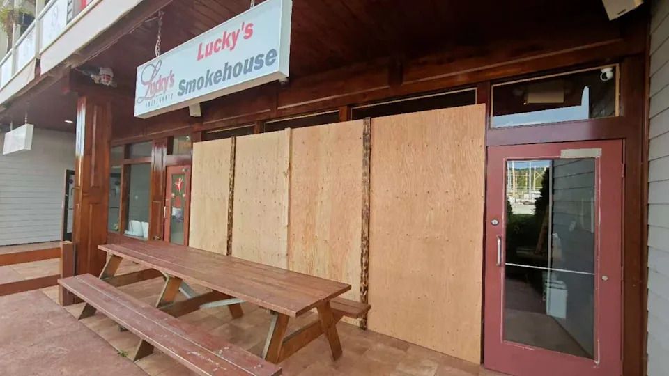 The owner of Lucky's Smokehouse says he plans to keep plywood up on his business until at least the spring after it was broken into on back-to-back nights in October 2025.