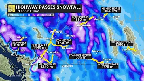 Baron - BC Highway Pass snowfall - Dec 4