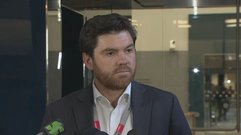 Ward 8 Coun. Nathaniel Schmidt takes questions from reporters at City Hall on Dec. 3, 2025. Schmidt says the scoping report will provide important data about the extent of repairs and their costs for the old YWCA building.