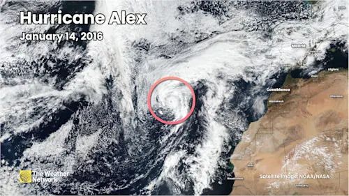 Hurricane Alex Satellite Image January 14 2016