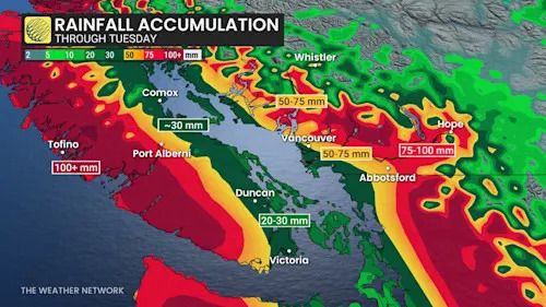 B.C. rainfall this week