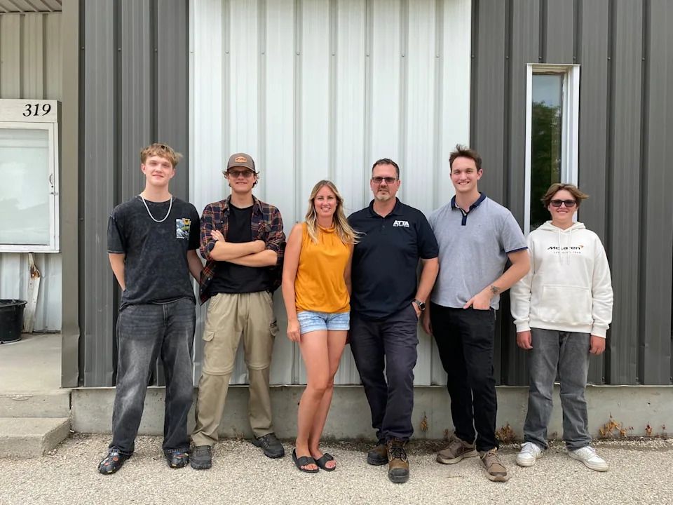 The Levenec family, pictured above, owns The Flicks Cinema in Stonewall, Man.