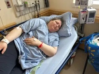 Jolene Van Alstine is in hospital with more complications from her rare condition that talk show host Glenn Beck is trying to get her surgery for in the United States.