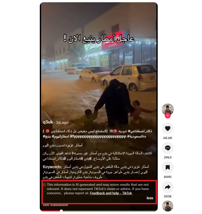 لقطة شاشة للفيديو المنشور في حساب عبر موقع تيك توك - 8 ديسمبر/كانون الأول 2025