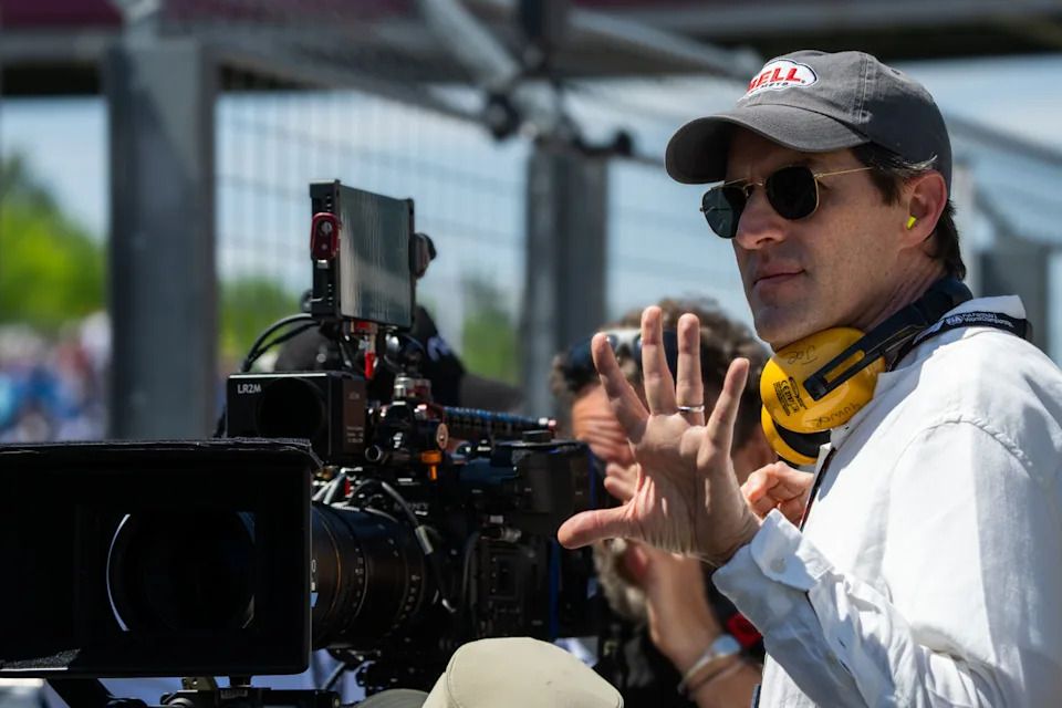 Director and producer Joseph Kosinski on the set of Apple Original Films’ “F1 The Movie,” now streaming on Apple TV.