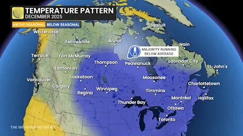 December 2025 Temperature Pattern