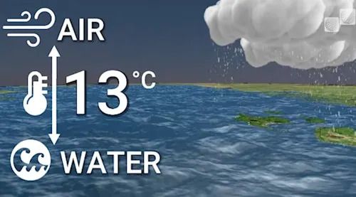 EXPLAINER: Snow squall development off Great Lakes - to get a squall you need a 13-degree Celsius difference between the water temperature and the atmospheric temperature about a kilometre and half up. To get that, you need open water, not ice