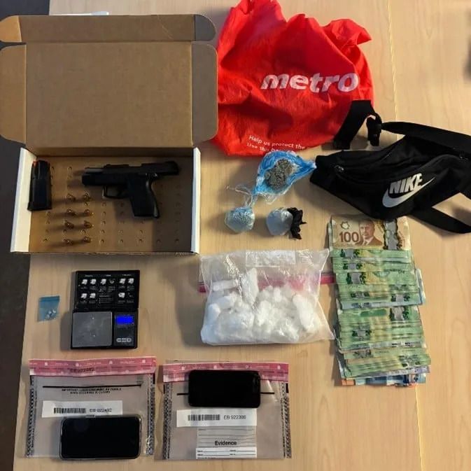 Kingston Police said three people were arrested on drug trafficking charges after officers raided a unit at 381 Bagot Street in August and seized fentanyl, crystal meth and a loaded handgun.