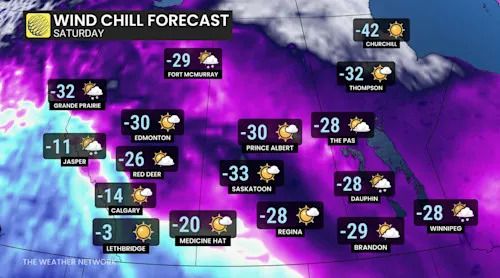 Baron - Prairie wind chill Saturday - Dec 19