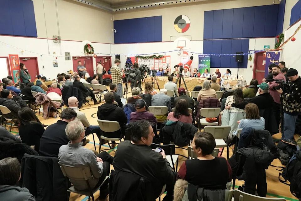 Community members gathered in the school's gym on Wednesday alongside leaders for the electrification.