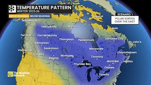 Winter Forecast Re-Release 2025 Temperature Pattern Scenario 1