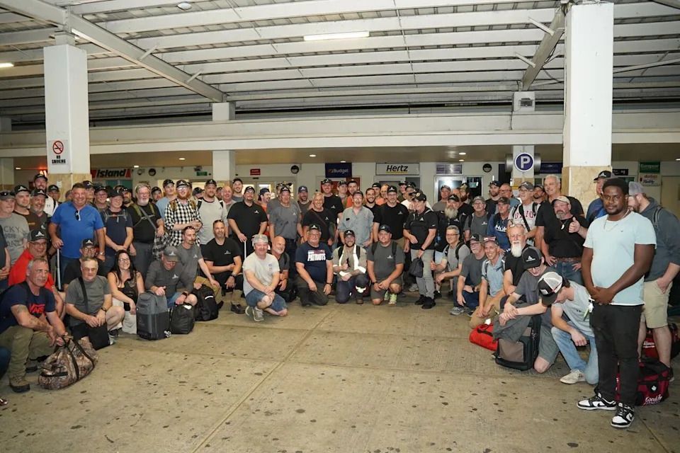 A crew of 180 workers, about half from New Brunswick, are in Jamaica to work on rebuilding the electrical system.