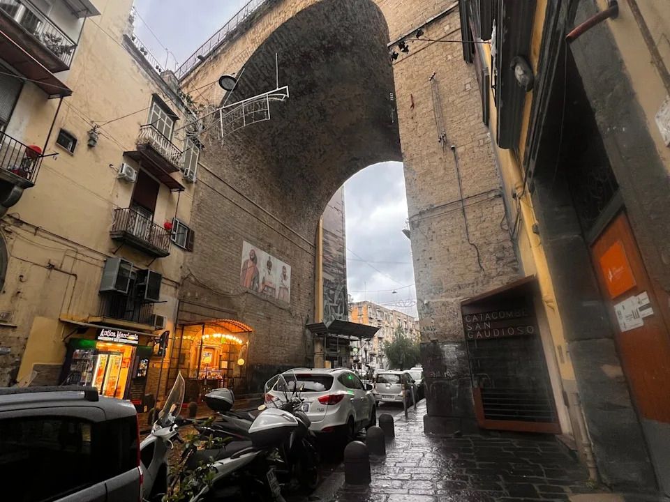 The bridge built in 1810 that isolated the Rione Sanità neighbourhood from the rest of Naples, Italy.