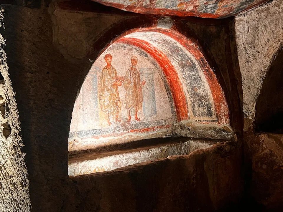 The Catacombs of San Gennaro in Naples, Italy, are home to some of the earliest Christian paintings in southern Italy.