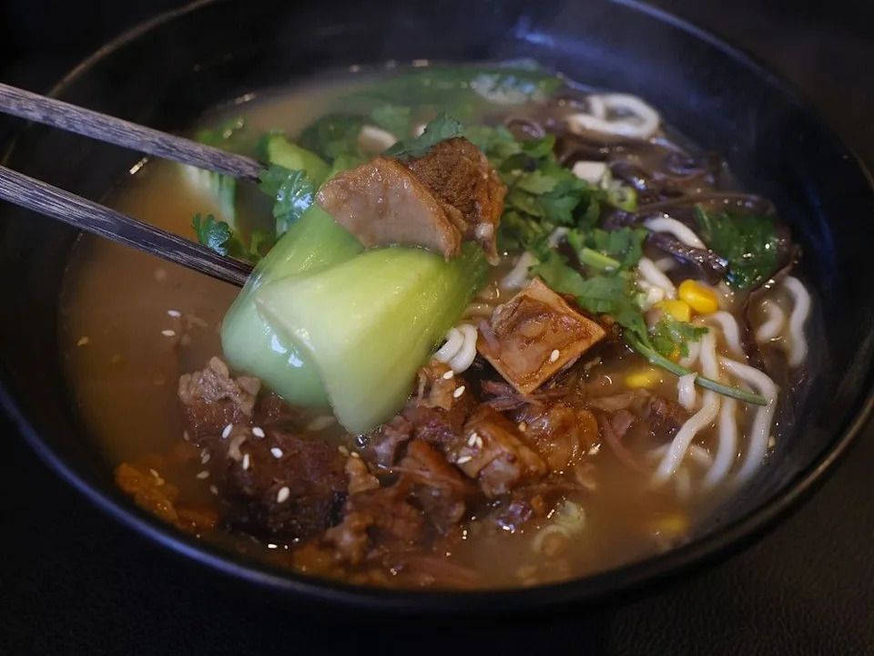 Beef brisket “ramen” from Chef Bai Noodles Soup & Baoon Bank Street.