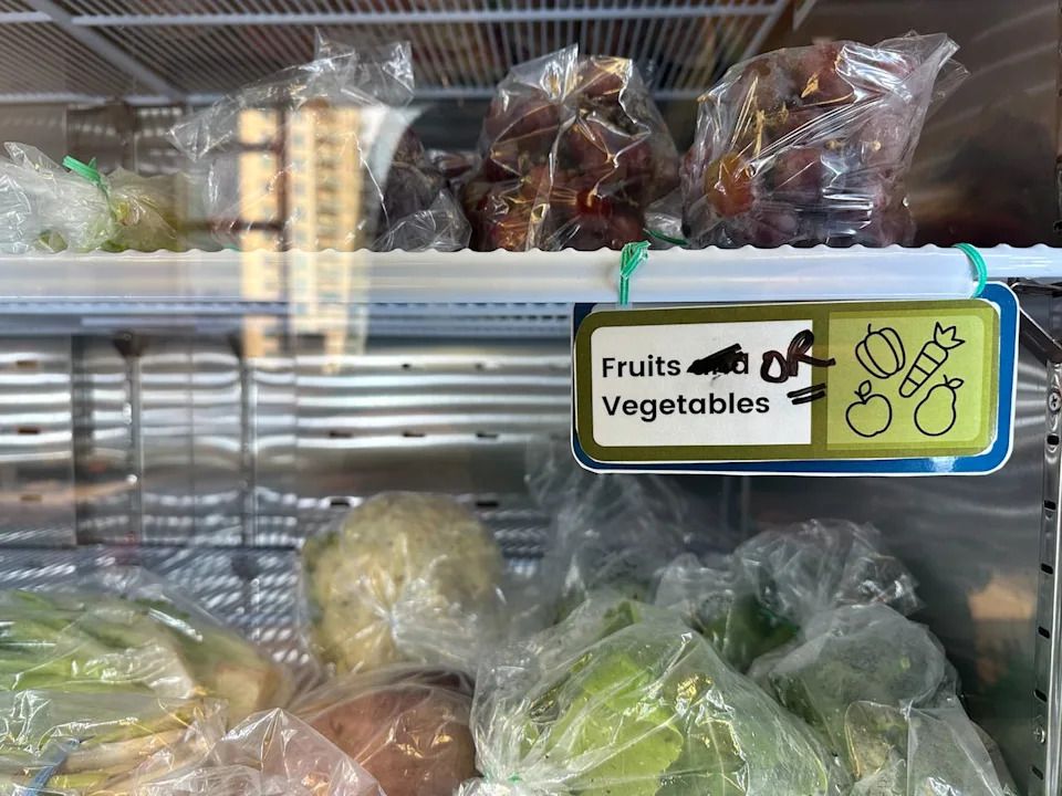 Seniors are invited to choose two fruits or vegetables when they visit the Unison Market.