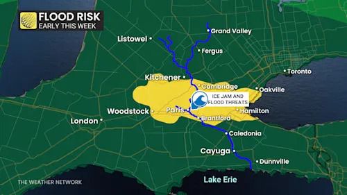 Southern Ontario watershed flooding risk - Dec. 28, 2025
