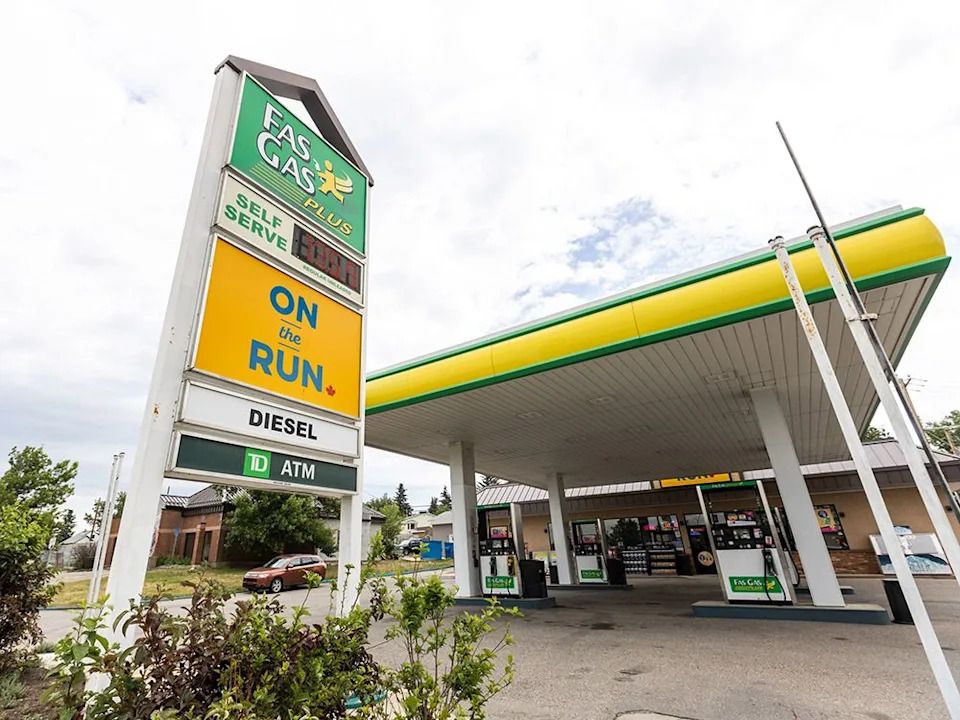 The Fas Gas location on Main Street in Airdrie. Parkland Corp. owns a chain of gas stations operating under the banners of Esso, Ultramar, Pioneer, Chevron, and Fas Gas Plus, and its On the Run convenience stores.