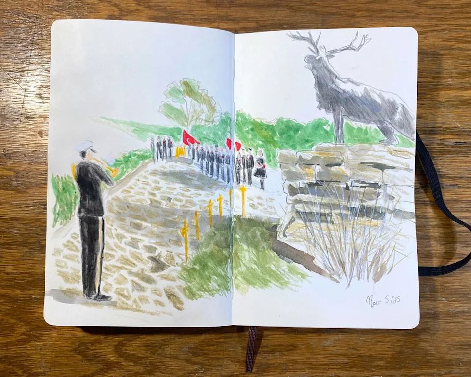 The caribou statue in Gallipoli was erected in 2022.