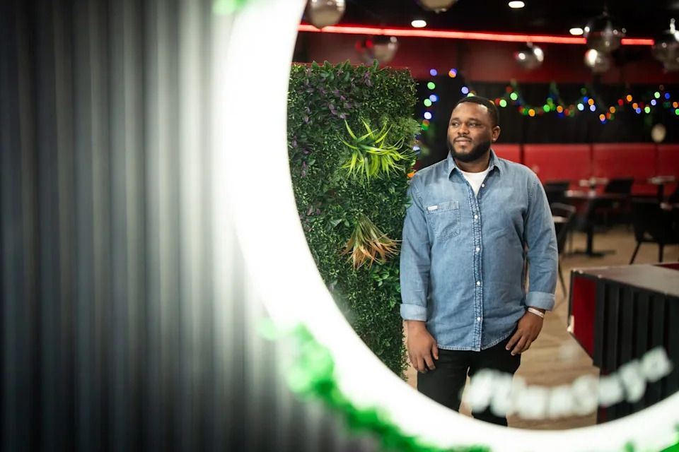 Ekaose Nwadiani, owner of Vansuya restaurant in Surrey, British Columbia, on Thursday, Nov., 20, 2025.