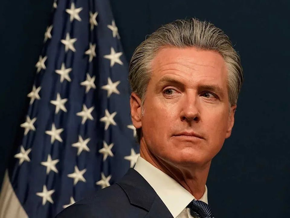 California Gov. Gavin Newsom at a press conference to discuss the measures to redraw the state’s Congressional districts and put new maps before voters in a special election, in Sacramento, Calif., Thursday, Aug. 21, 2025.