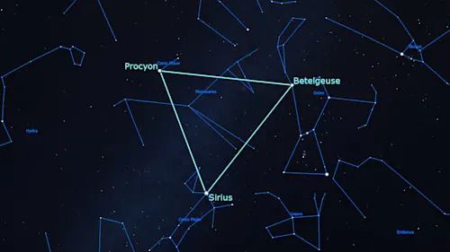 Winter Triangle - Jan 15 2026 - Stellarium