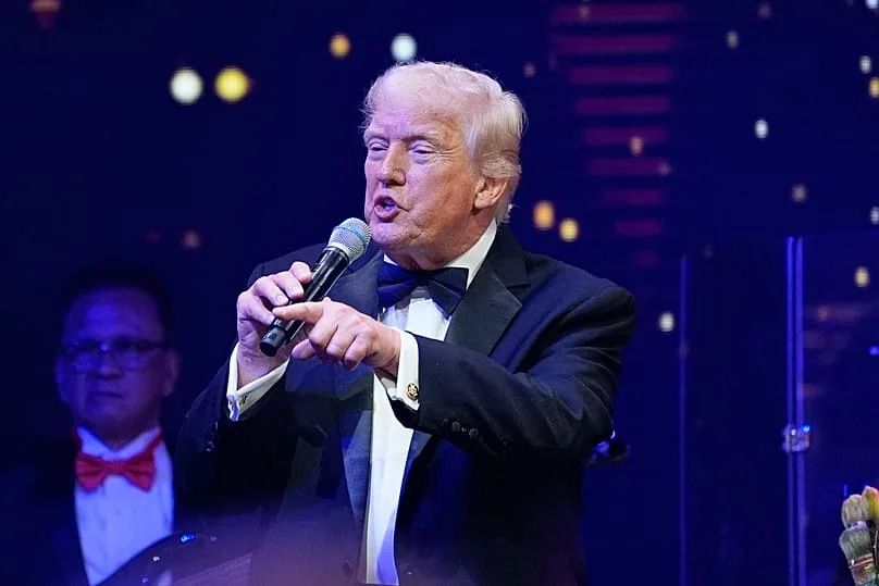 US President Donald Trump speaks at a New Year's Eve celebration at his Mar-a-Lago club in Florida, 31 December, 2025