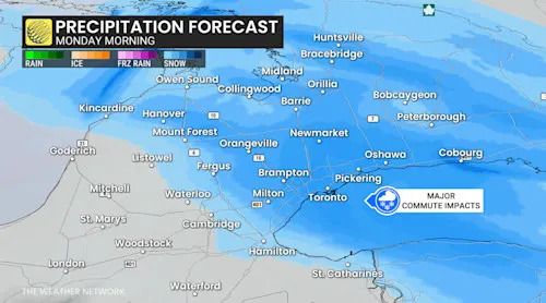 Southern Ontario crop Monday morning