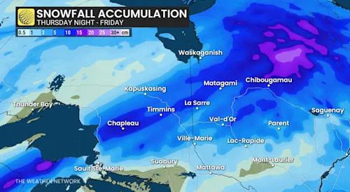 Baron - Northern Ontario snow through Friday - Jan 7