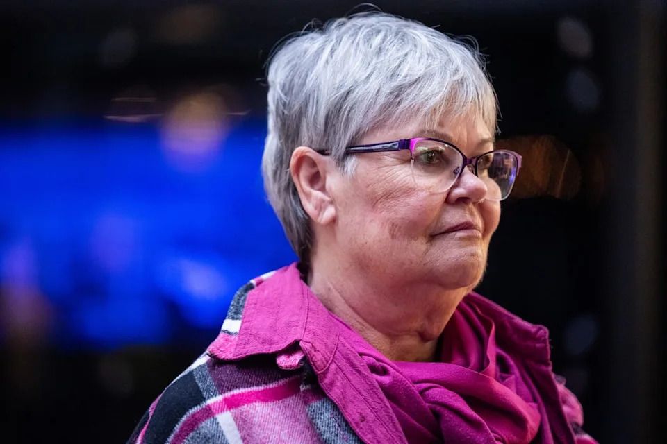 Maggie Lord is pictured outside of a London Drugs store in Vancouver, British Columbia, on Wednesday, Jan., 7, 2026.