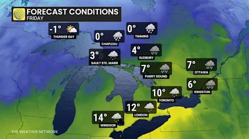 Baron - Ontario Friday temperatures - Jan 7