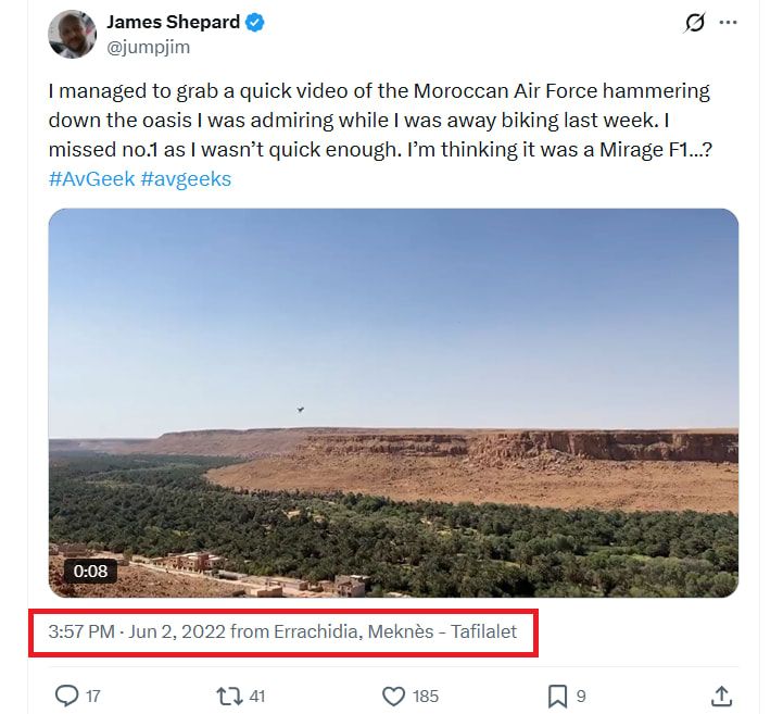 الفيديو وقت نشره عبر منصة إكس في 2 يونيو/حزيران 2022.