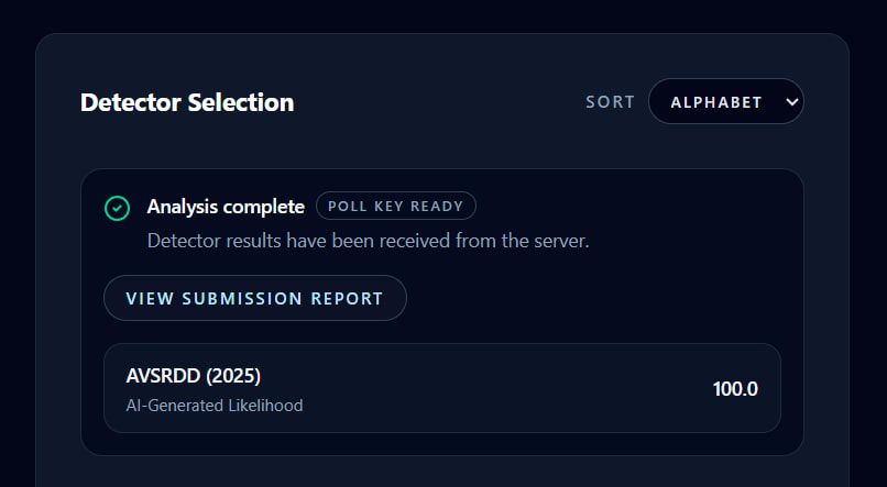 نتائج فحص الفيديو عبر أداة Deep-Fake-O-Meter، التابعة لجامعة بافالو الأمريكية