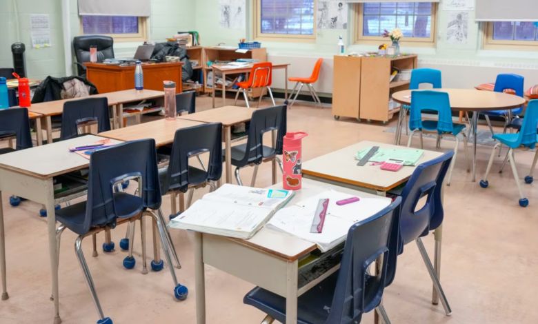 A classroom at an elementary school in Toronto