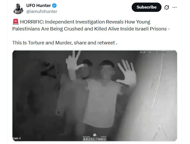 لقطة شاشة لمنشور في موقع إكس يحتوي الفيديو المتداول