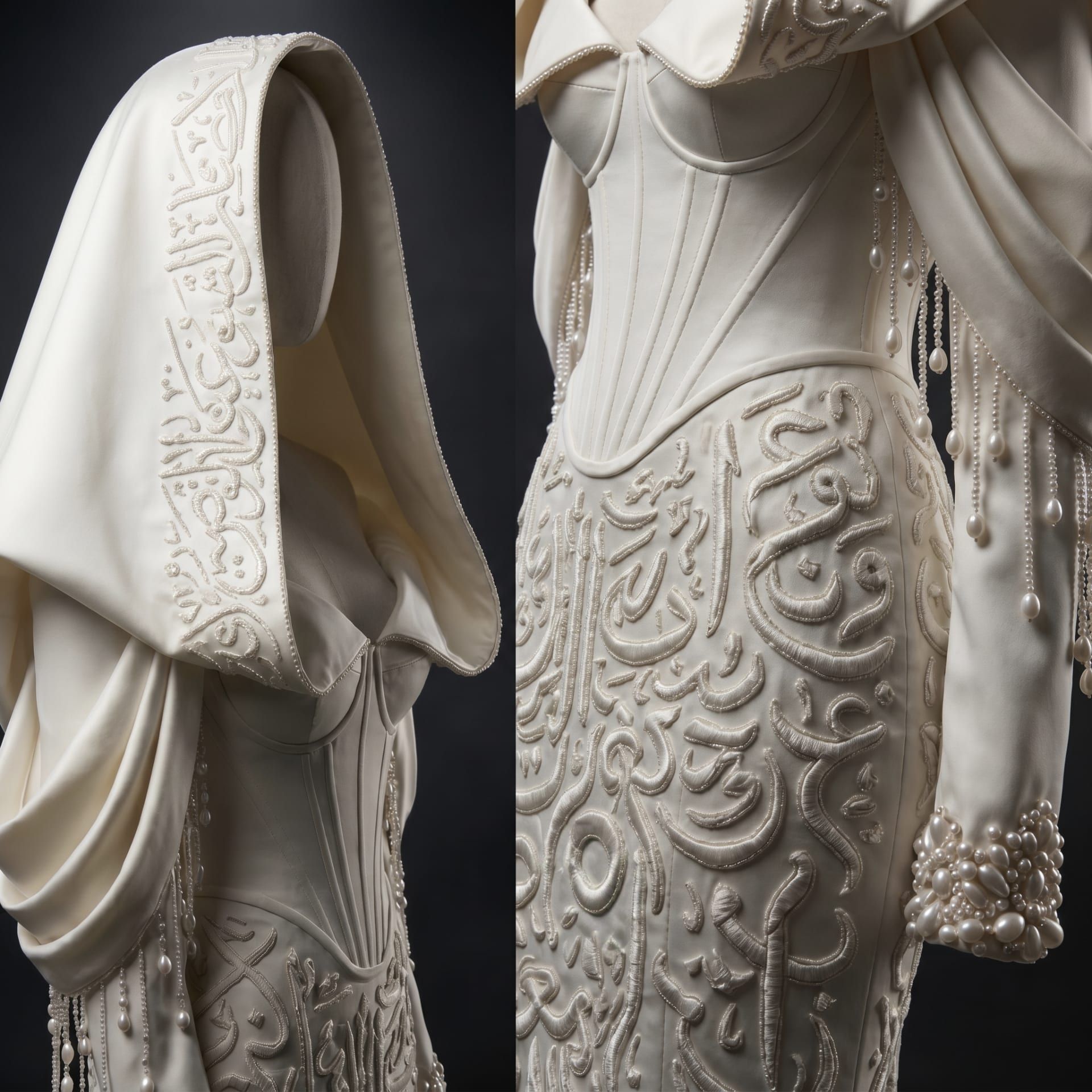 .استغرق إنجاز فستان زفاف واحد ما بين شهرين إلى ثلاثة أشهر من التنفيذ اليدوي الكامل