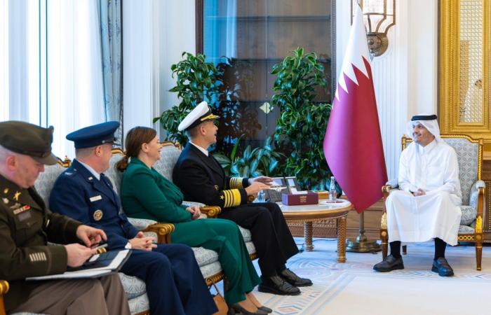 رئيس مجلس الوزراء وزير الخارجية يستقبل قائد القيادة المركزية الأمريكية