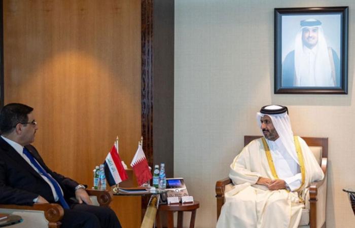 وزير التجارة والصناعة يجتمع مع وزير التجارة العراقي