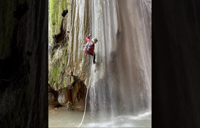 شاهد مغامرة تنزل على طول شلال هادر في قلب الأردن