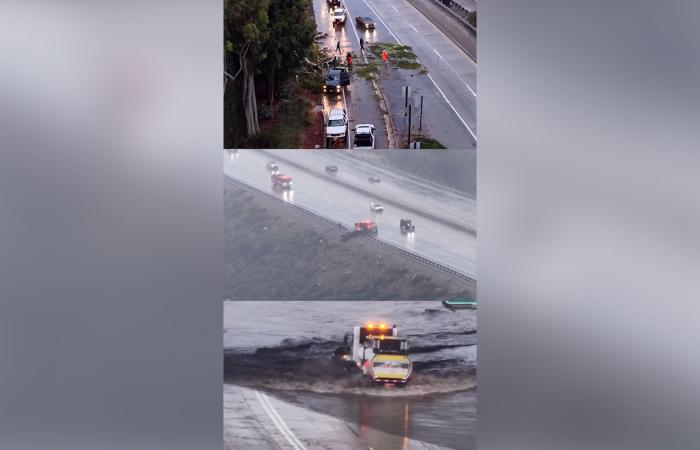 شاهد كيف تضرب عاصفة نادرة ولاية كاليفورنيا الأمريكية