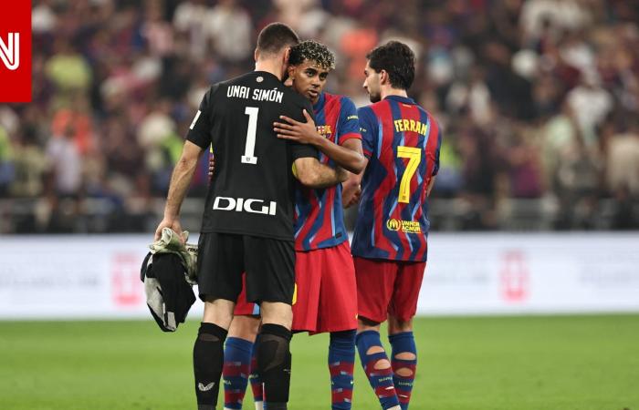 متابعة: في السعودية.. برشلونة "يقسو" على أثلتيك بلباو ويصل نهائي كأس السوبر الإسباني