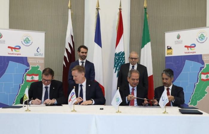 بحضور رئيس الوزراء اللبناني.. تحالف قطر للطاقة وإيني وتوتال إنرجيز يوقع اتفاقية التنقيب عن الغاز