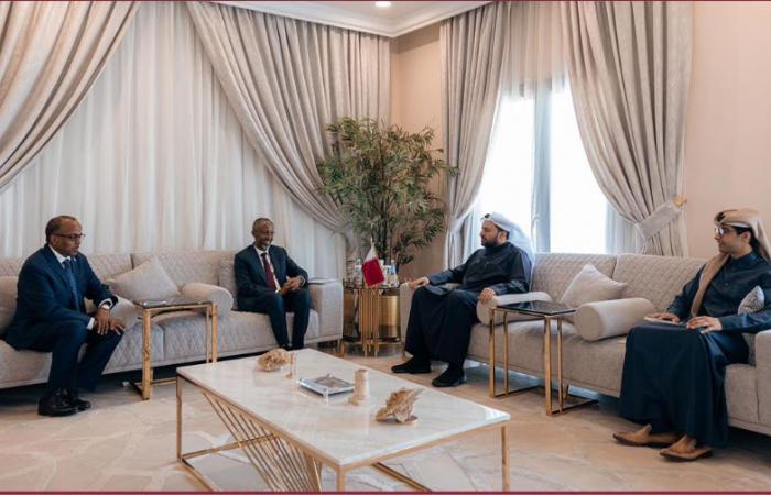 وزير الدولة بوزارة الخارجية يجتمع مع مبعوث الرئيس ووزير الدولة للشؤون الخارجية والتعاون الدولي الصوماليين