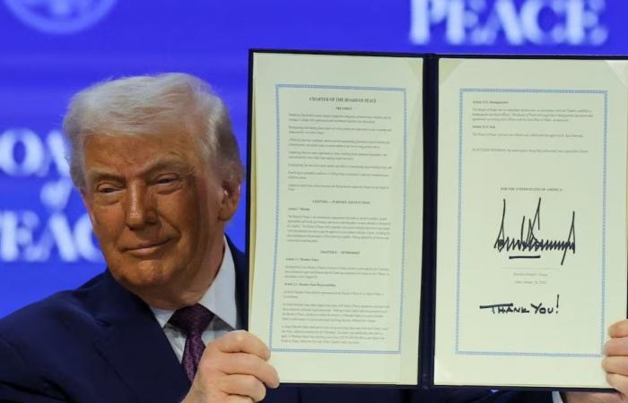  الرئيس الأمريكي يوقع في دافوس الميثاق التأسيسي لـ"مجلس السلام"