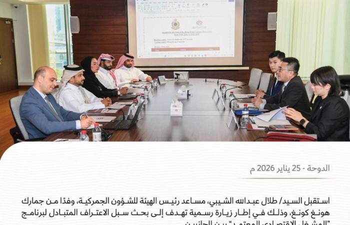 جمارك قطر وهونغ كونغ تبحثان الاعتراف المتبادل لبرنامج "المشغل الاقتصادي المعتمد"