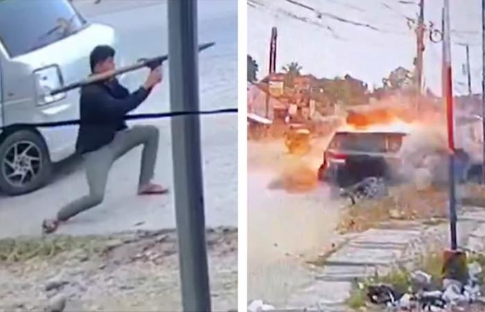 شاهد.. عمدة فلبيني ينجو بأعجوبة من محاولة اغتيال بقذيفة صاروخية