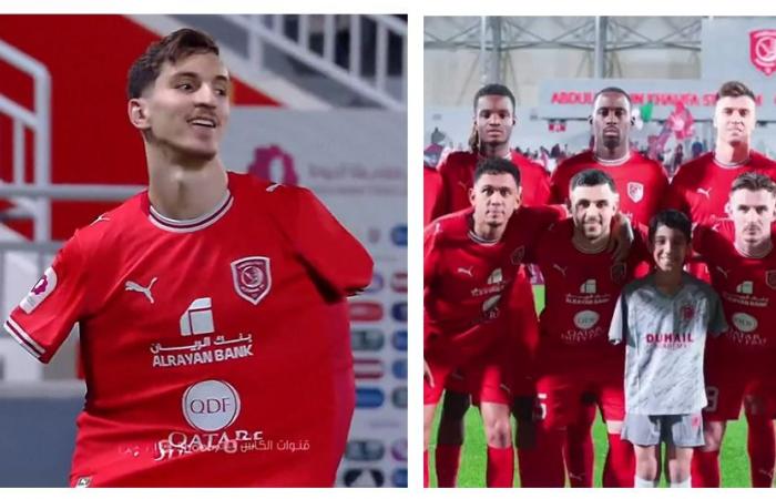 نجم الدحيل يهدي هدفه في الريان لطفل من غزة مبتور الذراعين (فيديو)