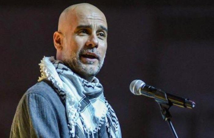 متوشحا بالكوفية.. غوارديولا يهاجم صمت العالم تجاه فلسطين (فيديو)