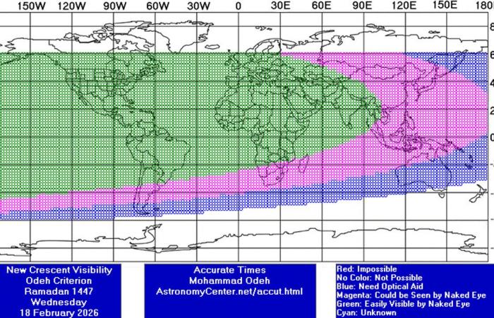 مركز الفلك يحدد أول أيام رمضان 2026.. هل هو 17 أم 18 أم 19 فبراير؟