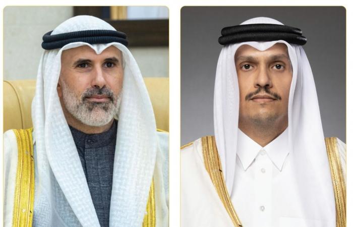 رئيس الوزراء وزير الخارجية يبارك للشيخ جراح جابر الصباح تعيينه وزيراً لخارجية الكويت 